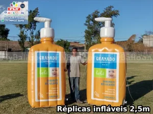 replicas infláveis promocionais gigantes granado sabonete relaxante camomila